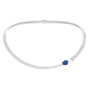 Buy Joséphine Duo Éternel necklace - White gold, sapphire, diamonds
