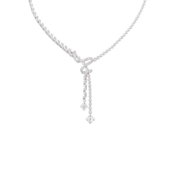 Buy Torsade de Chaumet necklace - White gold, diamonds