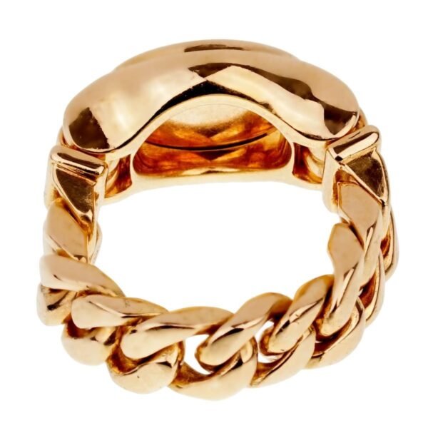 Bvlgari Lapis Chain Link Yellow Gold Ring Size 5 - Image 5