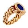 Bvlgari Lapis Chain Link Yellow Gold Ring Size 5 - Image 2