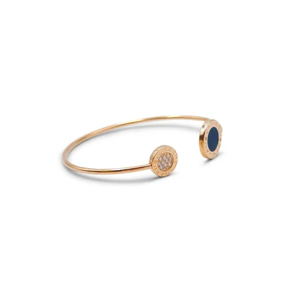 Bvlgari Bvlgari Rose Gold Onyx and Diamond Bracelet - Image 3
