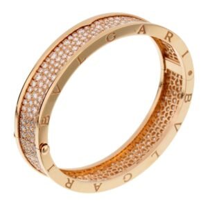 Bvlgari Bzero1 Diamond Rose Gold Bangle Bracelet