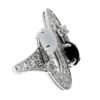 Bvlgari Elisia Diamond Onyx & Chalcedony White Gold Cocktail Ring Sz 4 - Image 3
