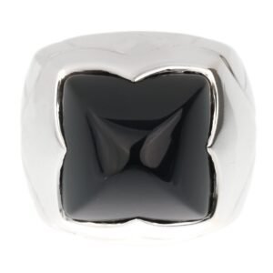Bvlgari Pyramid Onyx White Gold Cocktail Ring