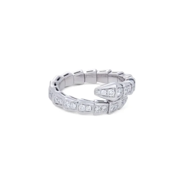 Bvlgari Serpenti Viper Rose Gold Diamond Ring - Image 2