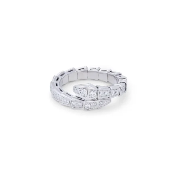 Bvlgari Serpenti Viper Rose Gold Diamond Ring - Image 3