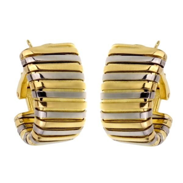 Bvlgari Tubogas Yellow & White Gold Earrings