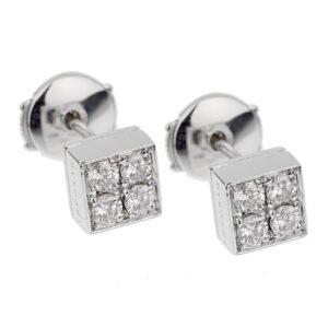 Bvlgari Lucea Diamond White Gold Stud Earrings