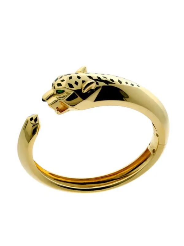 Cartier 18K Yellow Gold Panthere Bangle Bracelet - Image 3