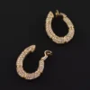 Cartier 26cts Diamond Bamboo Suite in 18K Gold Necklace and Earrings - Image 9