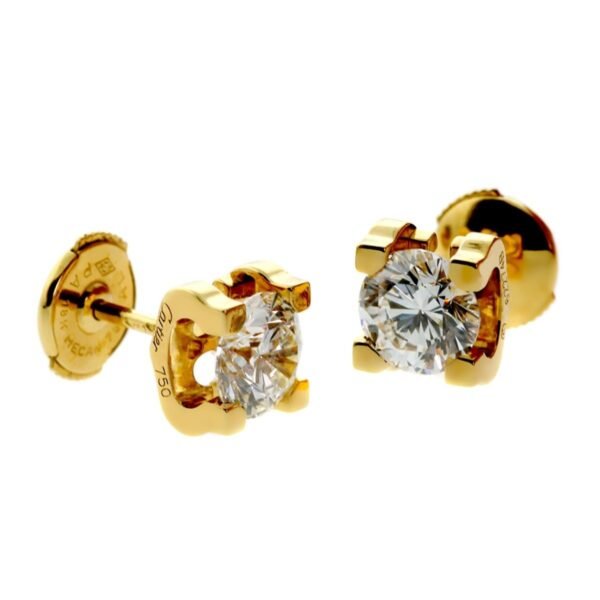 Cartier C De Cartier Diamond Stud Earrings - Image 2