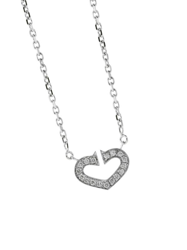 Cartier C Heart of Cartier Diamond Necklace in White Gold - Image 2