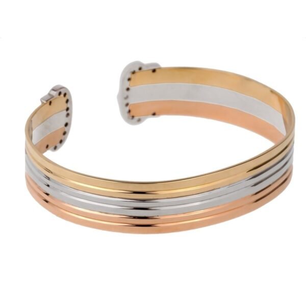 Cartier C de Cartier Diamond Cuff Gold Bracelet - Image 3