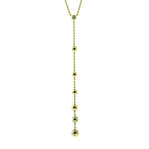 Cartier Diamond Lariat Gold Necklace