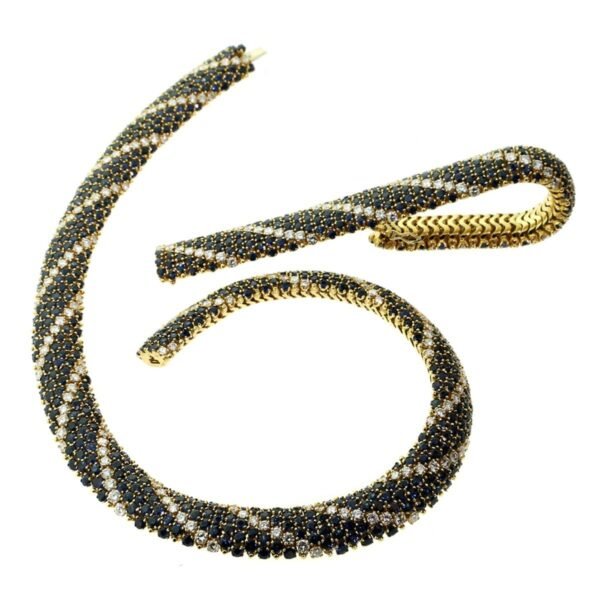 Cartier Diamond Sapphire Yellow Gold Suite - Image 2