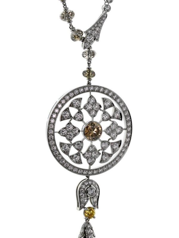 Cartier Diamond Surya Platinum Necklace - Image 2