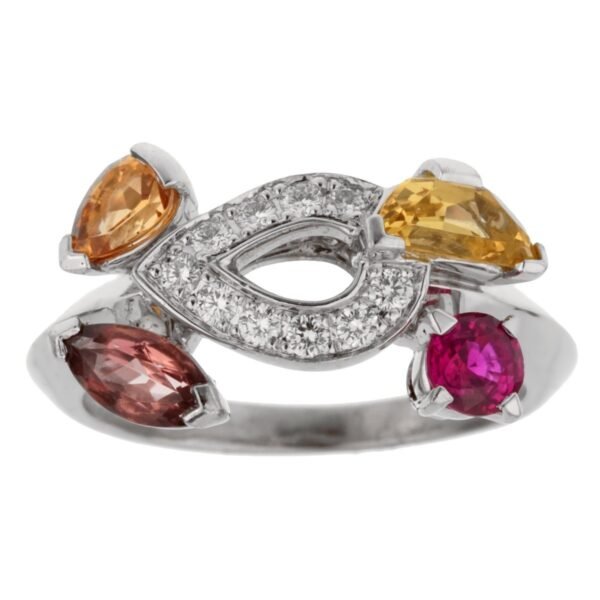 Cartier Diamond White Gold Cocktail Ring - Image 3