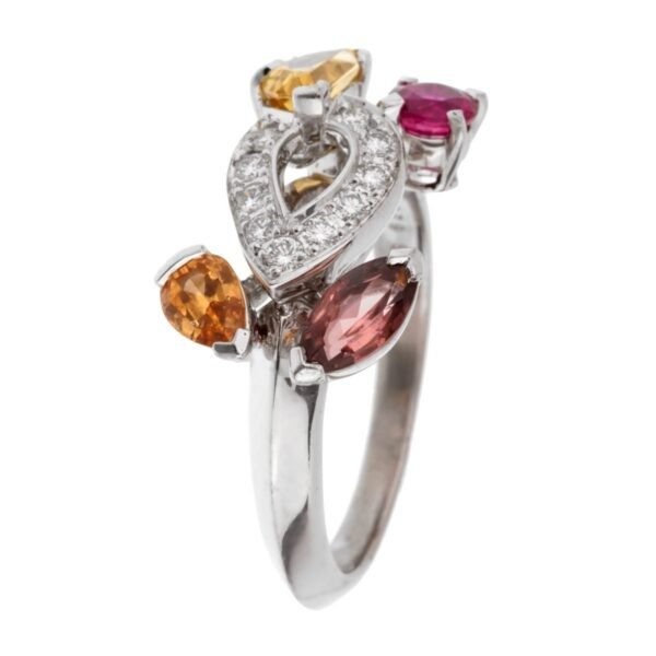 Cartier Diamond White Gold Cocktail Ring - Image 2