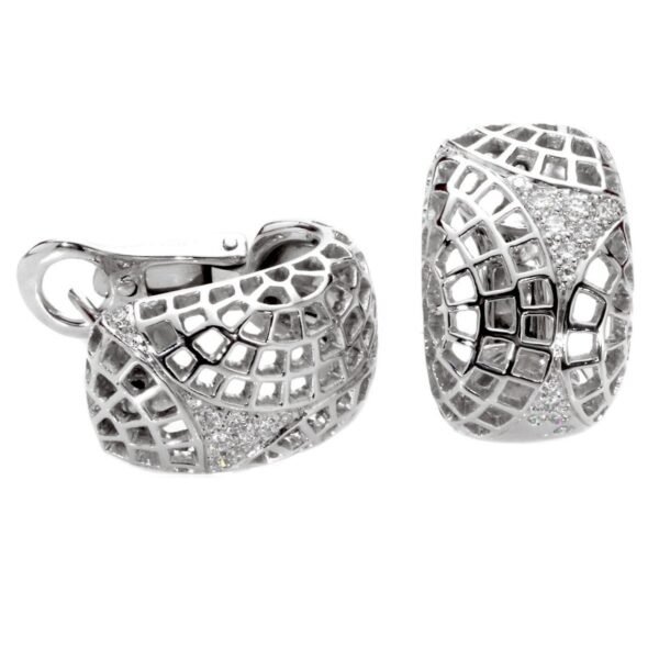 Cartier Diamond White Gold Earrings - Image 2