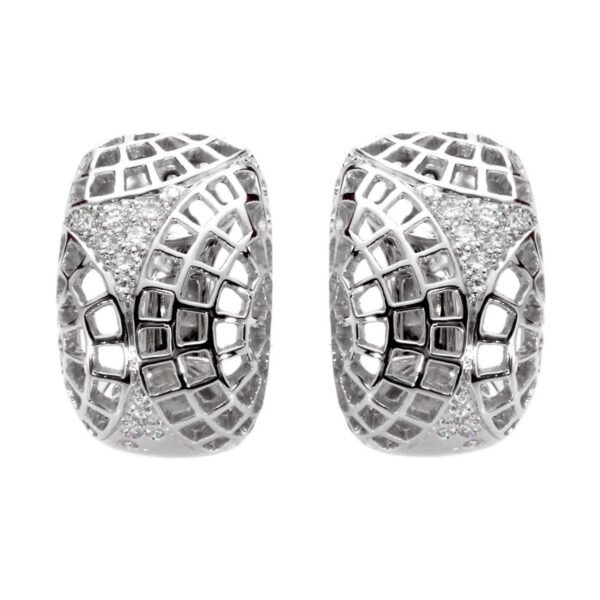 Cartier Diamond White Gold Earrings