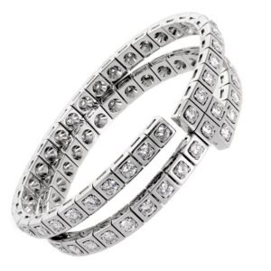 Cartier Diamond White Gold Wrap Bracelet