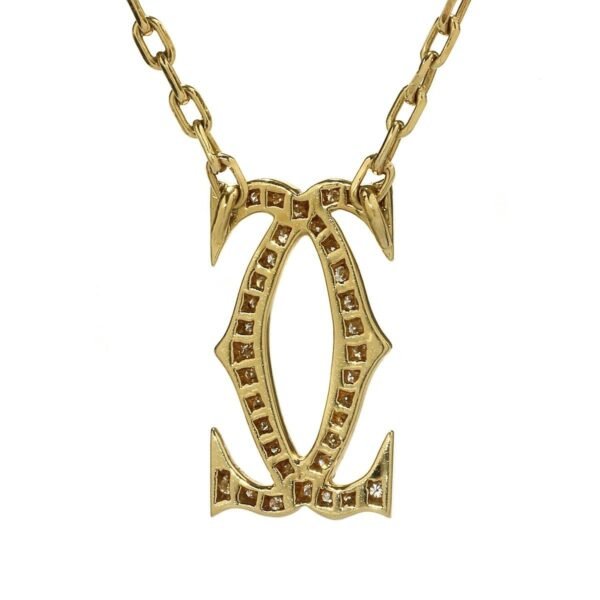 Cartier Double C Diamond Gold Necklace - Image 2