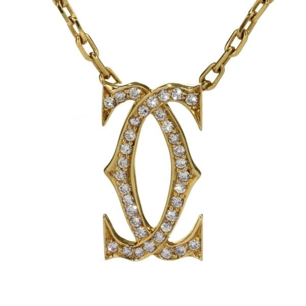 Cartier Double C Diamond Gold Necklace