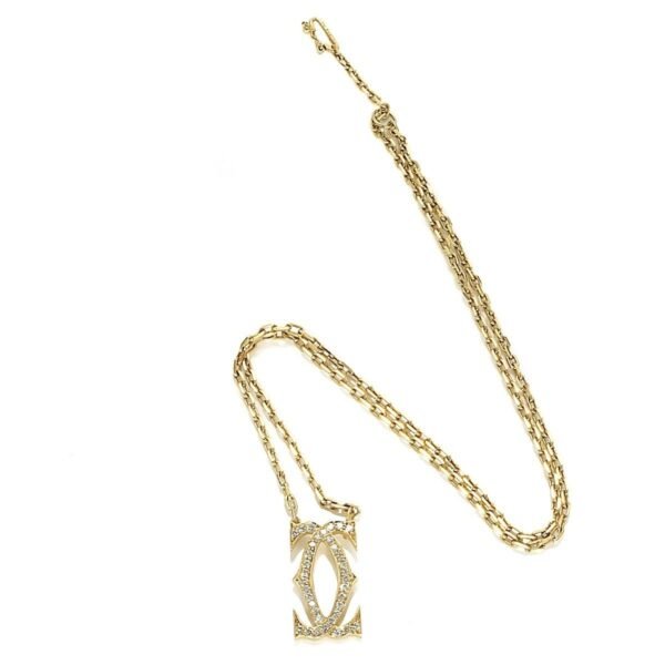 Cartier Double C Diamond Gold Necklace - Image 4