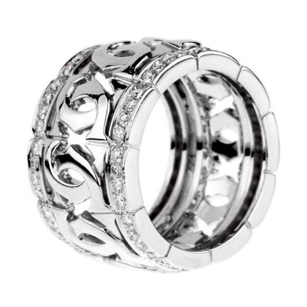 Cartier Double C Diamond White Gold Ring - Image 2