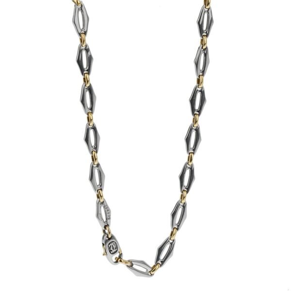 Cartier Double C Stainless Steel Yellow Gold Sautoir Necklace - Image 2