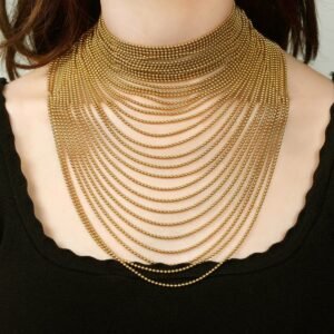 Cartier Draperie 18k Yellow Gold Beaded Vintage Necklace