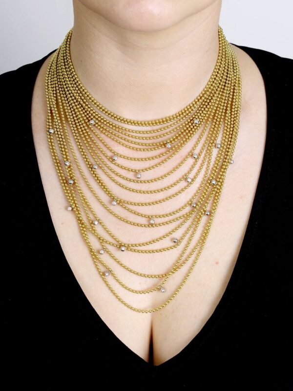 Cartier Draperie de Decollete Diamond Gold Necklace - Image 3