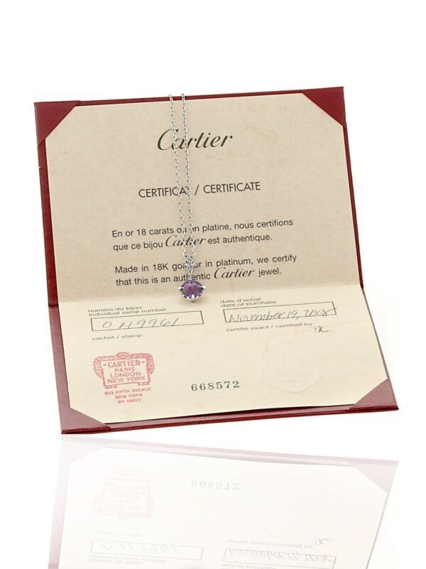 Cartier Inde Mysterieuse Diamond Amethyst Necklace in 18k White Gold - Image 4