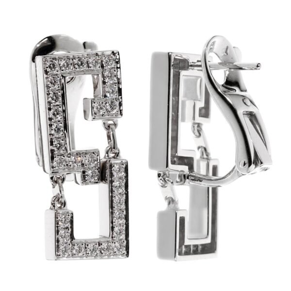 Cartier Le Baiser Du Dragon Diamond White Gold Earrings - Image 2