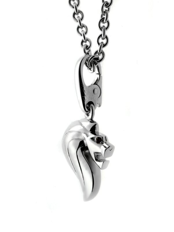 Cartier Lion Charm White Gold Pendant