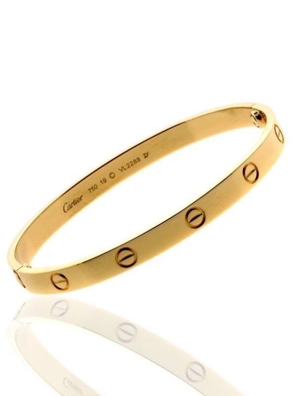 Cartier Love Bangle Bracelet 18k Yellow Gold Sz 19