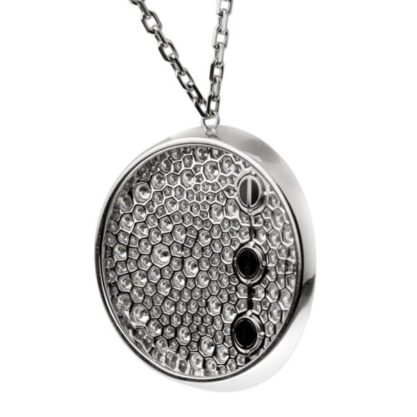 Cartier Love Ceramic Diamond Pendant White Gold Necklace - Image 2