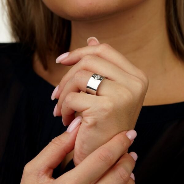 Cartier Love Diamond White Gold Ring Size 5 3/4 - Image 2