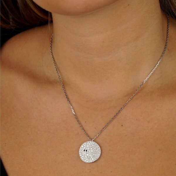 Cartier Love Pave Diamond White Gold Necklace - Image 5