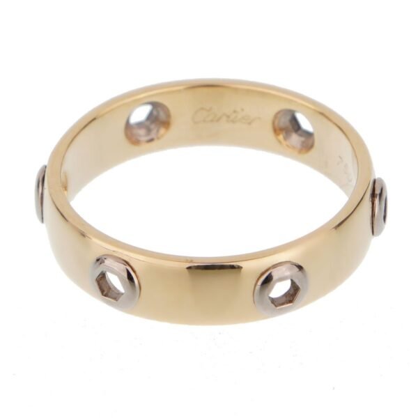 Cartier Love Series Yellow Gold Band Ring Sz 4 3/4 - Image 2