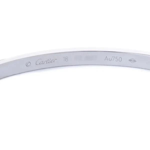 Cartier Love White Gold 10-Diamond Bracelet, Small Model - Image 4