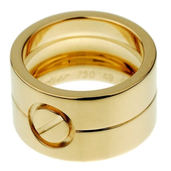 Cartier Love Wide Yellow Gold Band Ring Sz 5 - Image 2