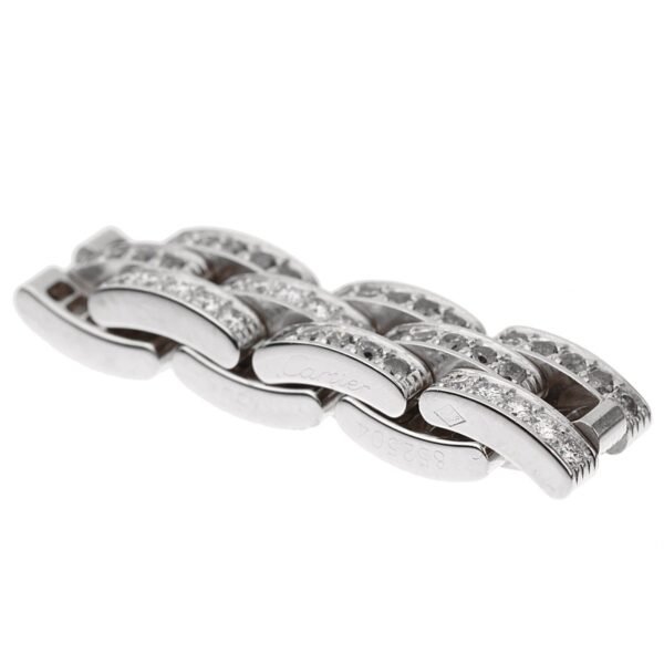 Cartier Maillon Limited Edition Panthere Diamond White Gold Ring - Image 3