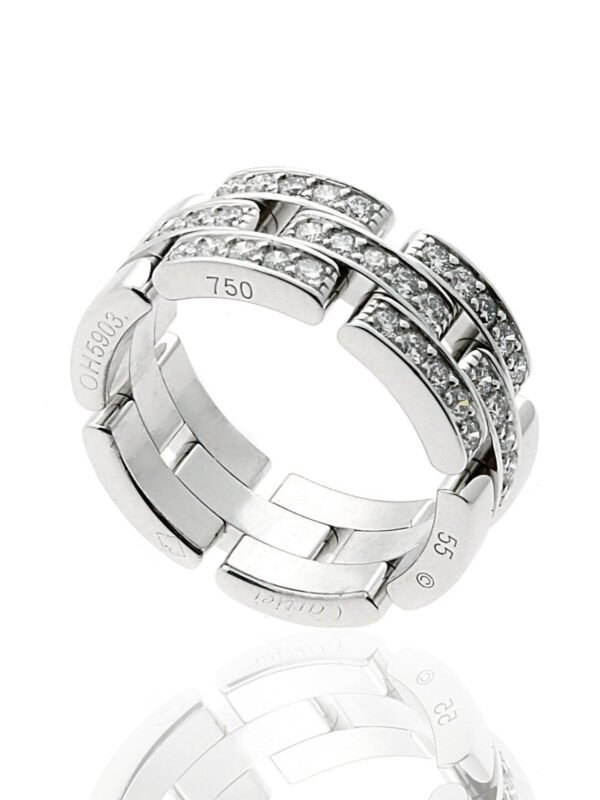 Cartier Maillon Panthere Diamond Ring 18k White Gold - Image 2