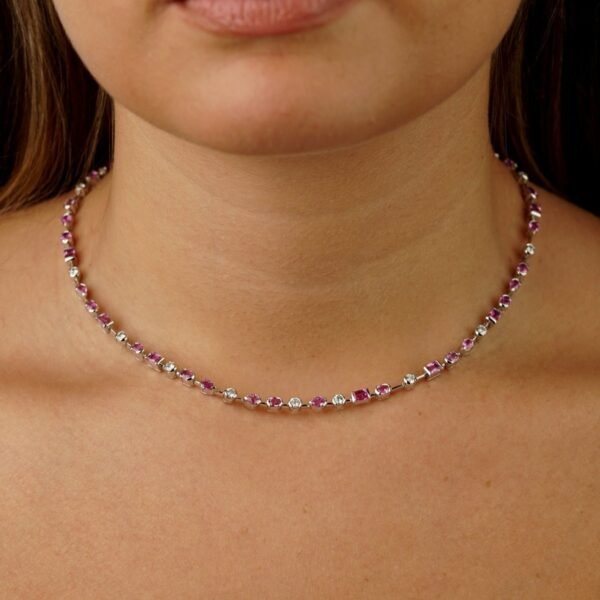Cartier Meli Melo Diamond Pink Sapphire Necklace - Image 2