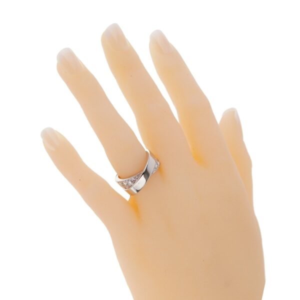 Cartier Nouvelle Vague Diamond White Gold Crossover Ring - Image 5