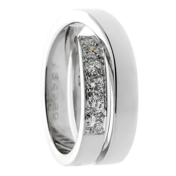 Cartier Nouvelle Vague Diamond White Gold Crossover Ring - Image 2