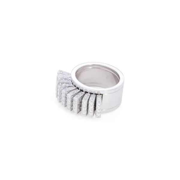 Cartier Paillettes White Gold Diamond Ring - Image 5