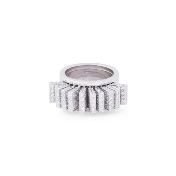 Cartier Paillettes White Gold Diamond Ring - Image 3