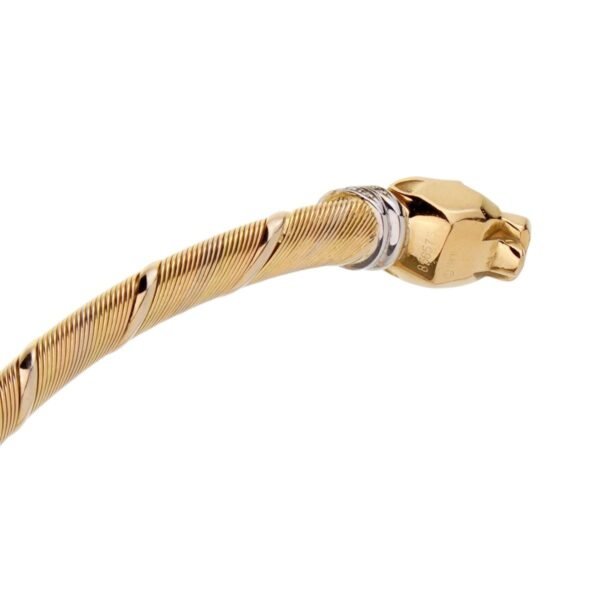 Cartier Panthere 18k Tri Color Gold Diamond Choker Necklace - Image 3